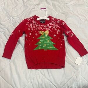 NEW Wish Red Holiday Sweater with Snowflake Pattern size 3T